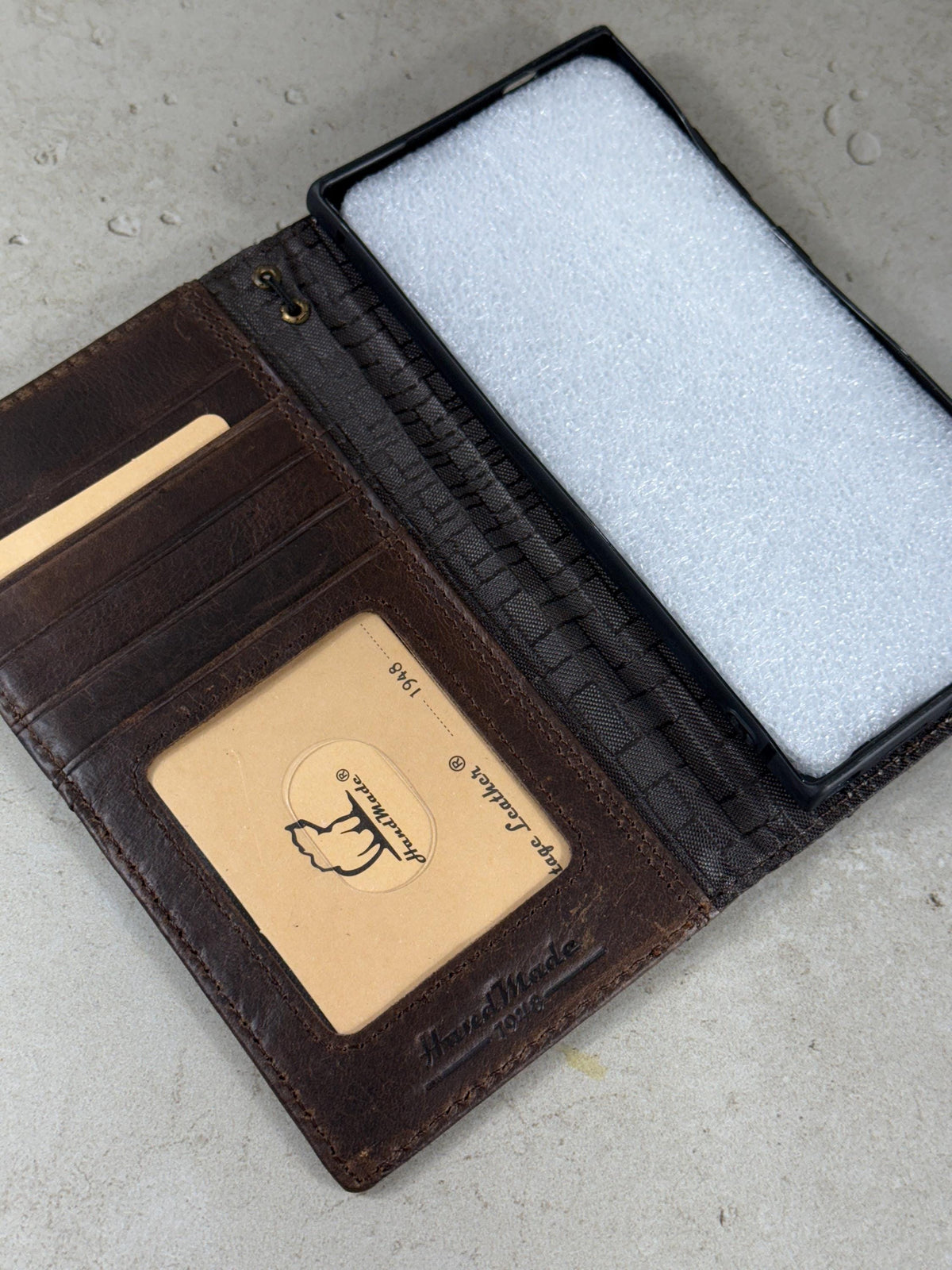 Vintage Book Style Leather iPhone 17 Wallet Case with Card Slots