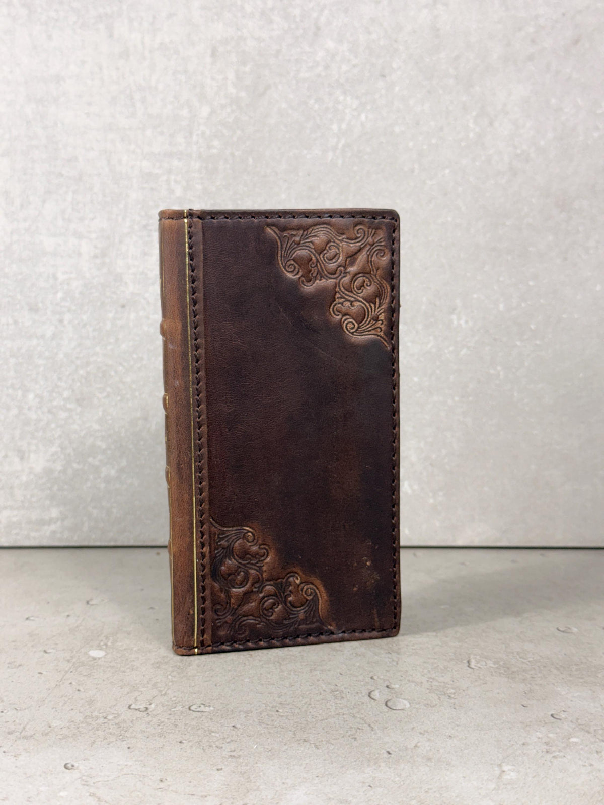 Handmade Leather Wallet: Book Style Credit Card Cover