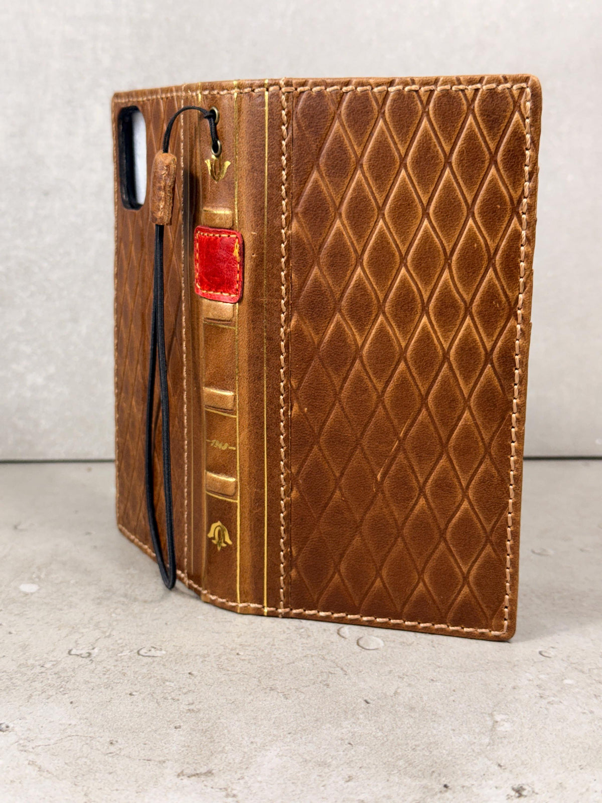 Leather Book Wallet Case for iPhone: Card Slots, Bible Style 17