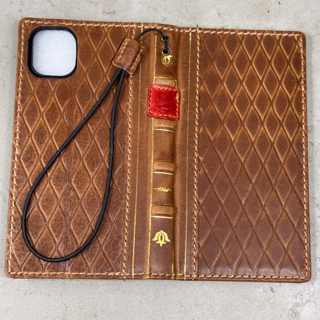 Handmade Leather Book Wallet Case for Galaxy S21 S22 S23 S24 S25 Ultra