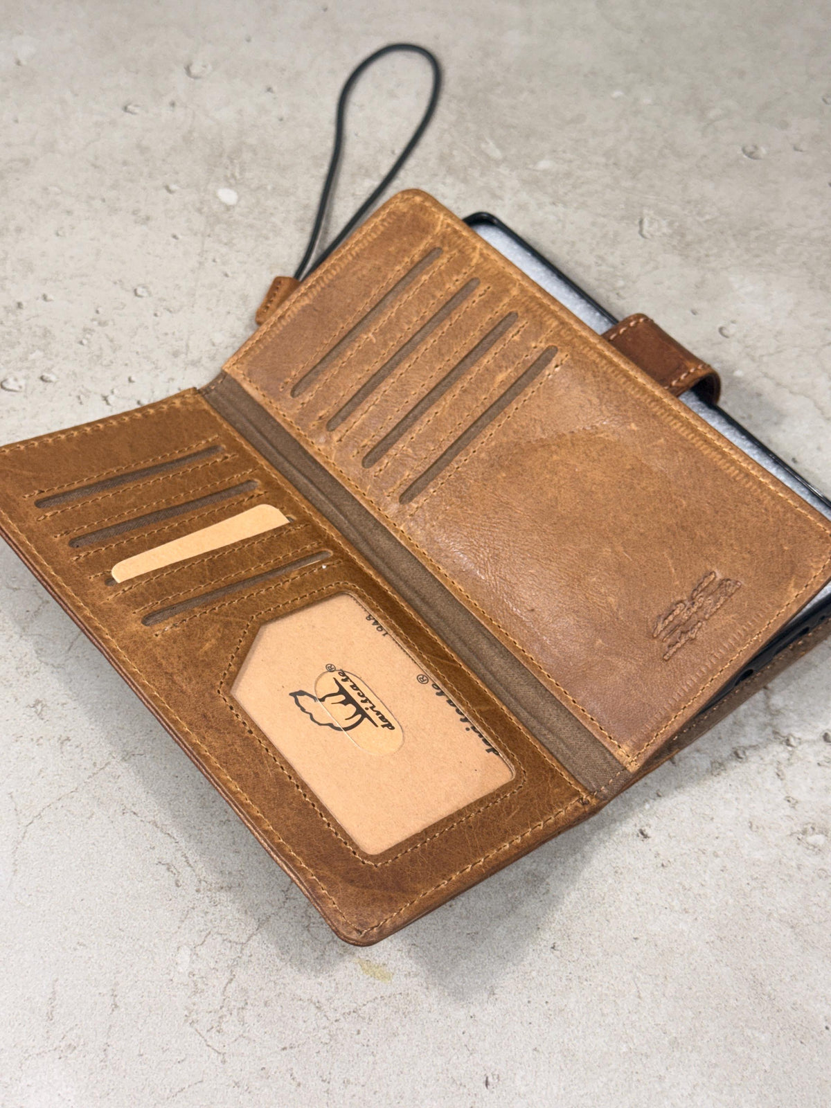 Embossed Leather Wallet Case for Google Pixel: Vintage Art Design
