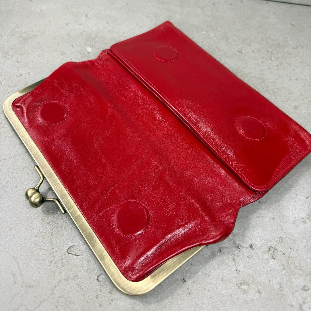 Handmade Leather Kiss Lock Wallet – Vintage Style Coin Purse