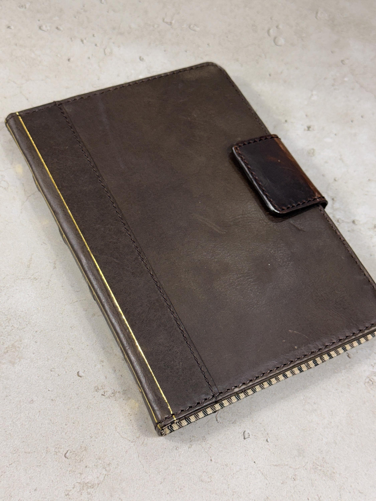 Handmade Leather iPad Cover, Book Style Case with Pen Holder