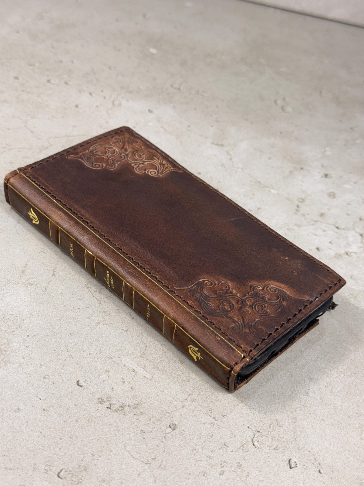 Vintage Book Style Leather iPhone 17 Wallet Case with Card Slots