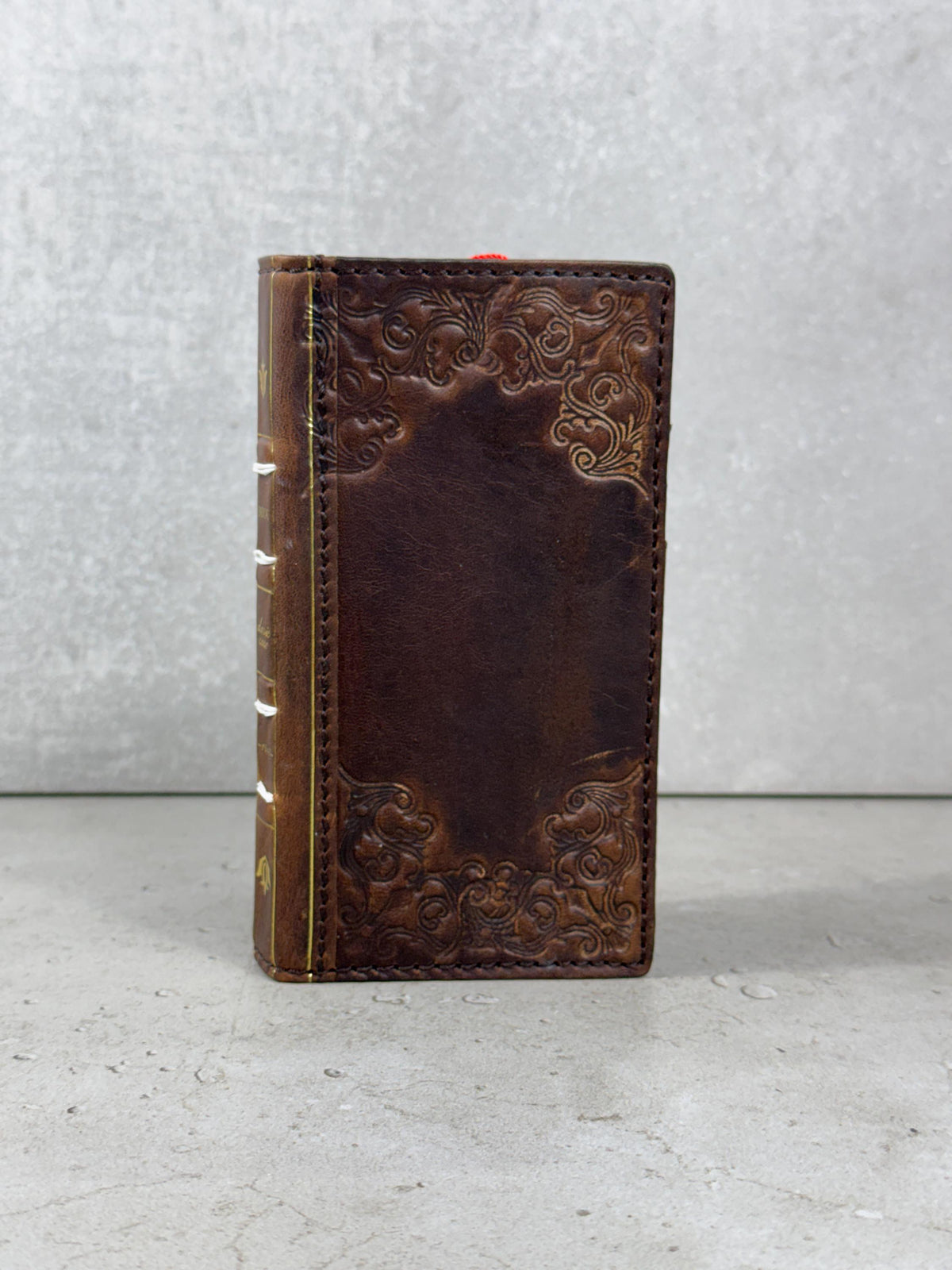 Vintage Book Style Leather iPhone Wallet Case