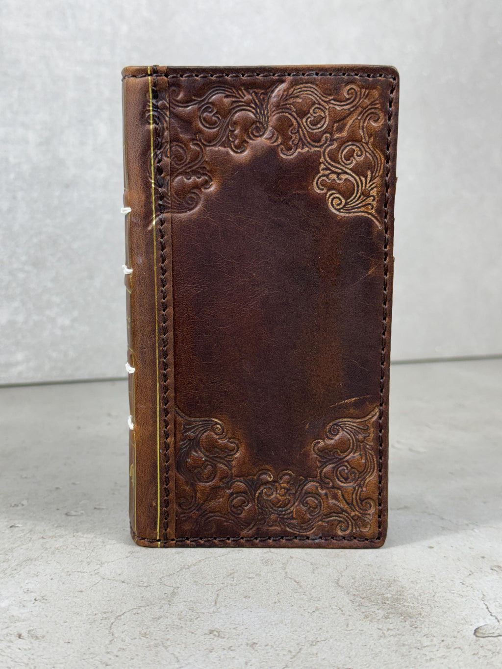 Vintage Book Style Leather iPhone Wallet Case