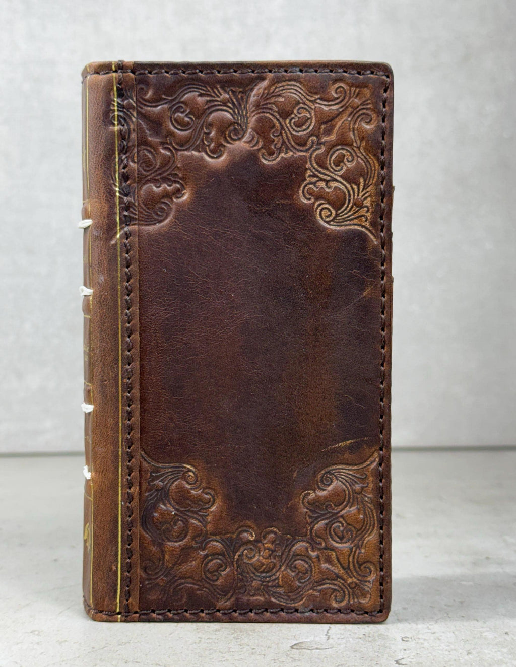 Vintage Book Style Leather iPhone Wallet Case