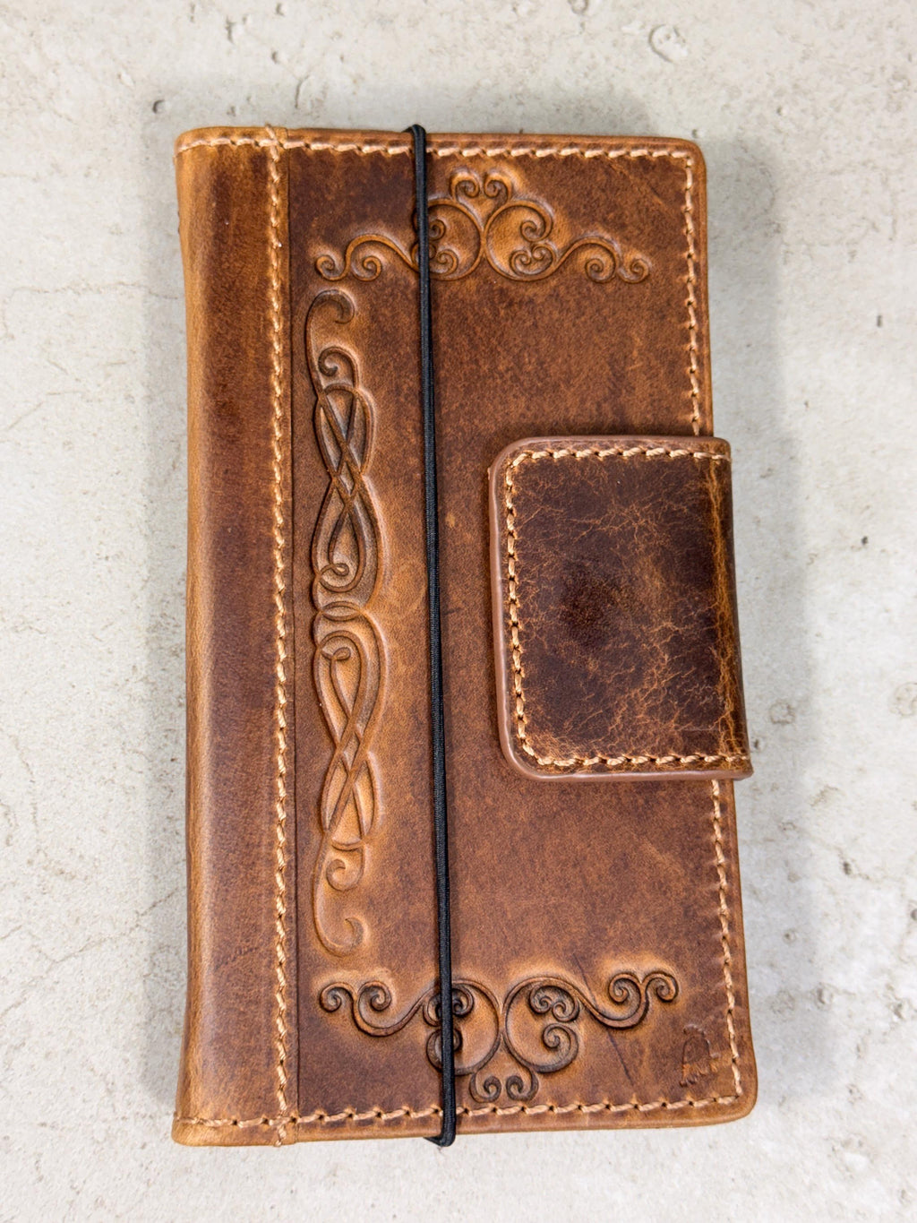Handmade Leather Google Pixel Wallet Case: Vintage  Design