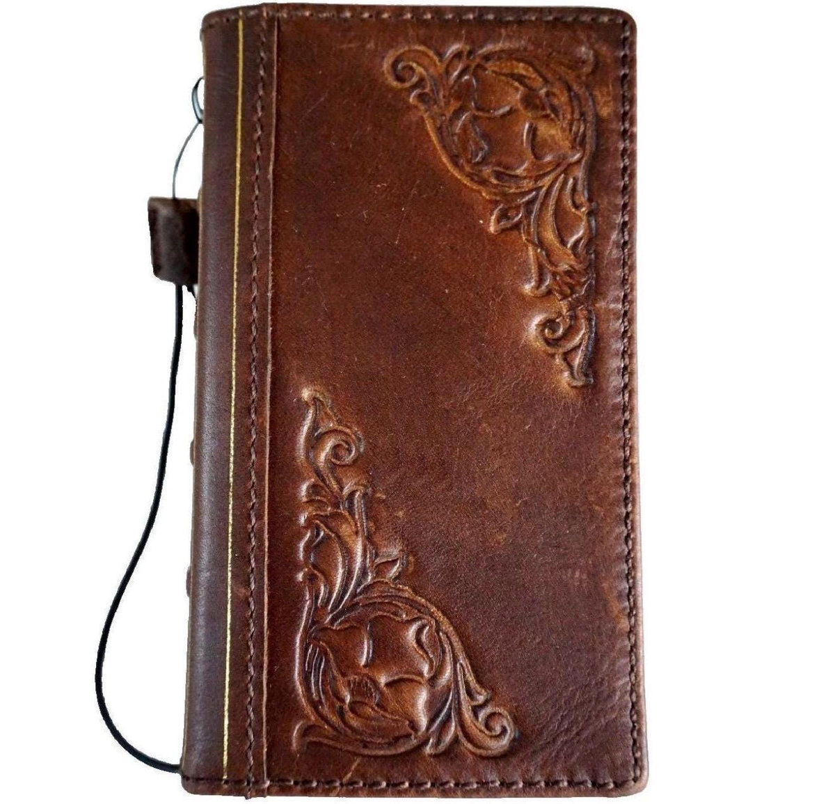 Handmade Leather Wallet: Book Style Credit Card Cover