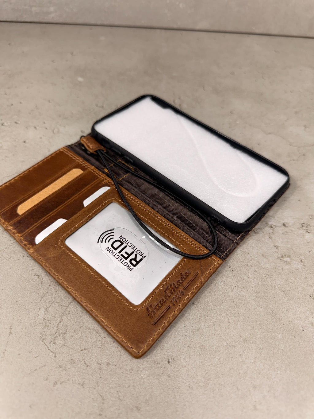 Handmade Leather Book Wallet Case for Galaxy S21 S22 S23 S24 S25 Ultra