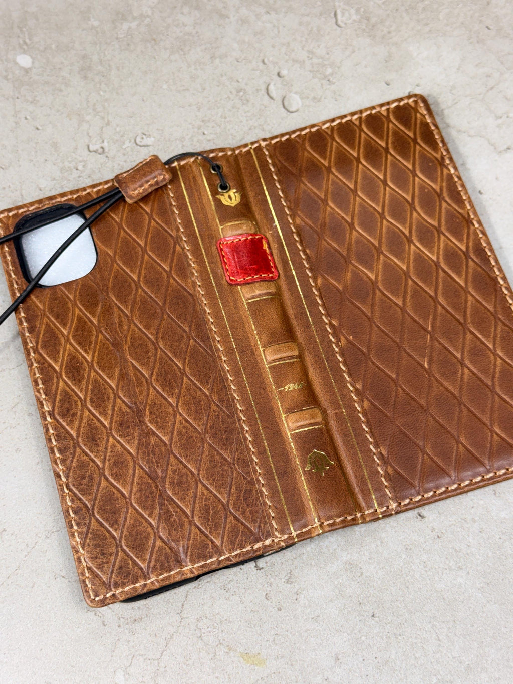 Handmade Leather Book Wallet Case for Galaxy S21 S22 S23 S24 S25 Ultra