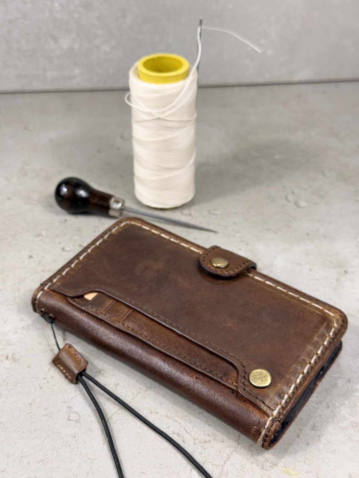 Vintage Book Style Leather iPhone Wallet Case