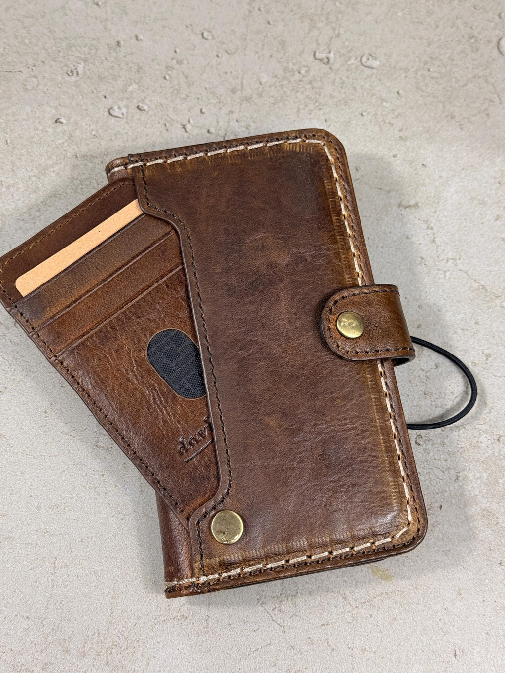 Vintage Book Style Leather iPhone Wallet Case