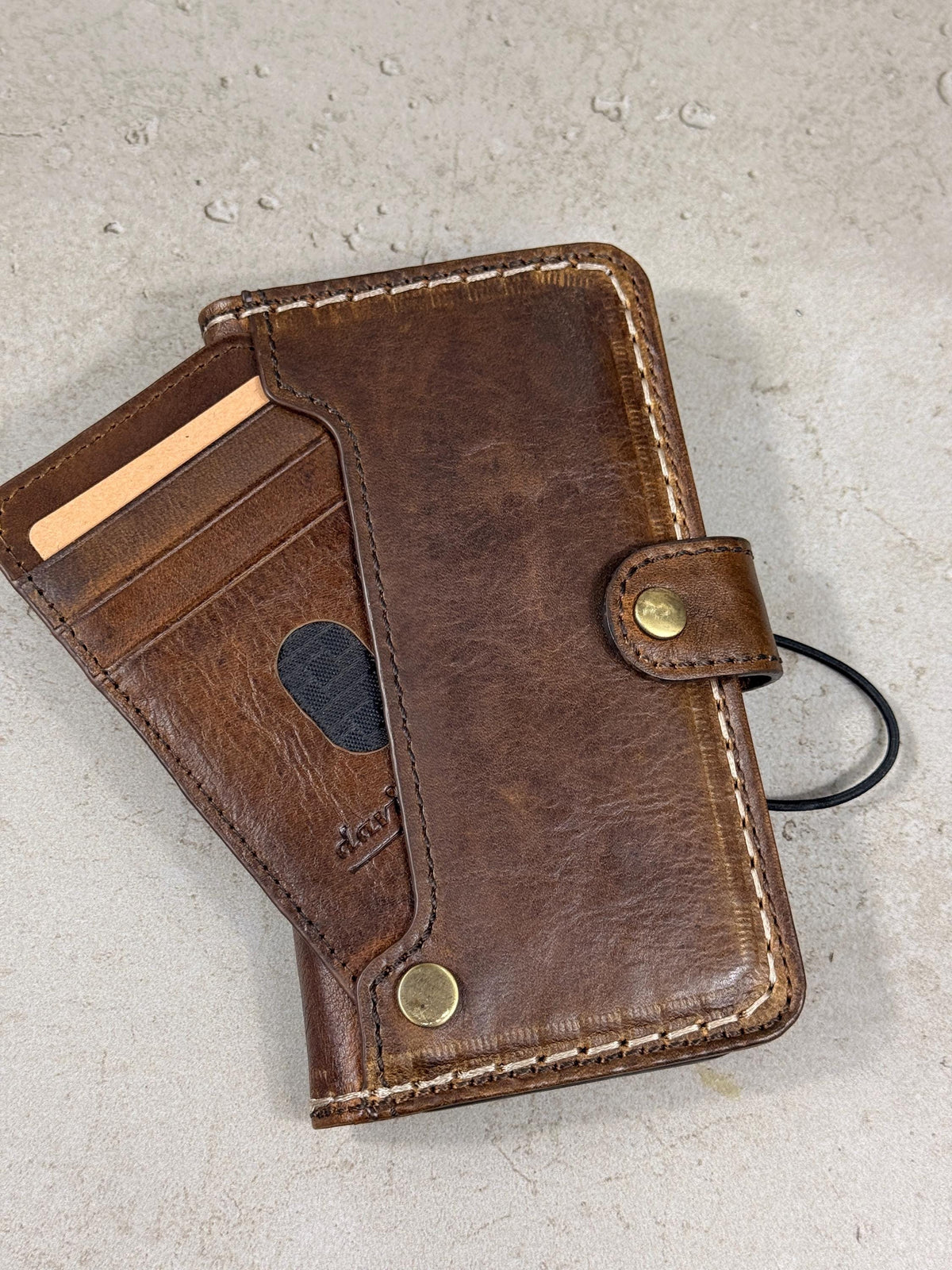 Vintage Book Style Leather iPhone Wallet Case