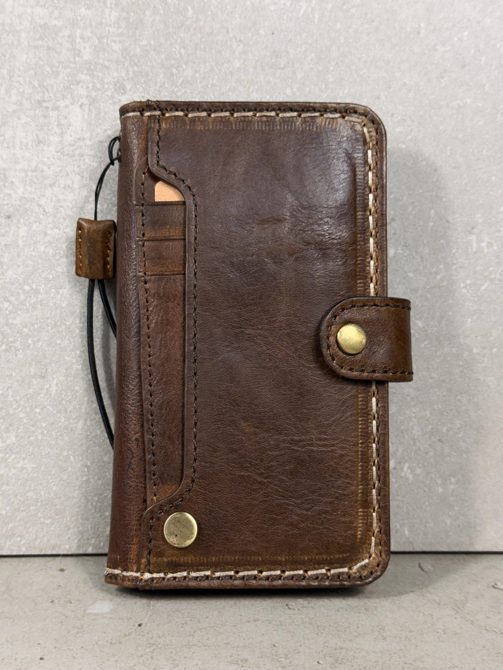 Vintage Book Style Leather iPhone Wallet Case