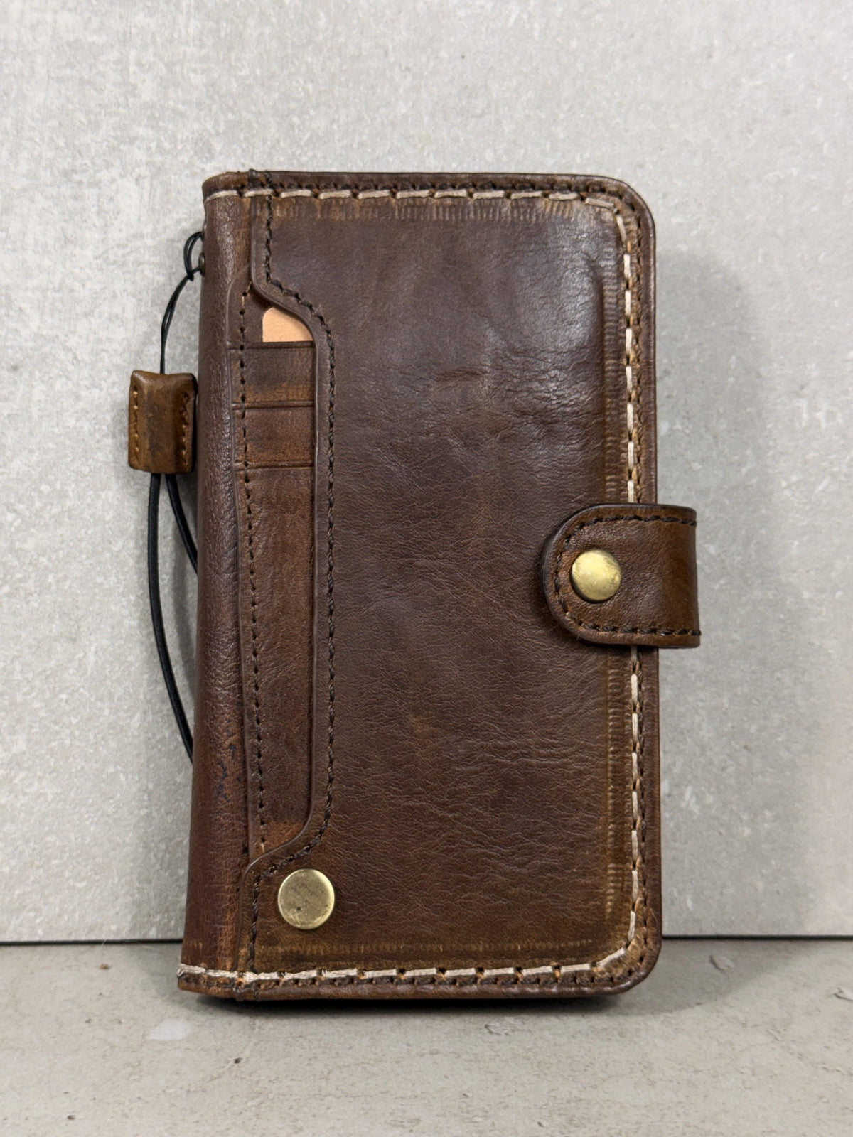 Vintage Book Style Leather iPhone Wallet Case