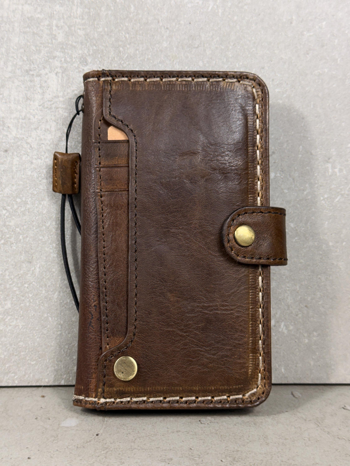 Vintage Book Style Leather iPhone Wallet Case