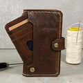 Vintage Book Style Leather iPhone Wallet Case