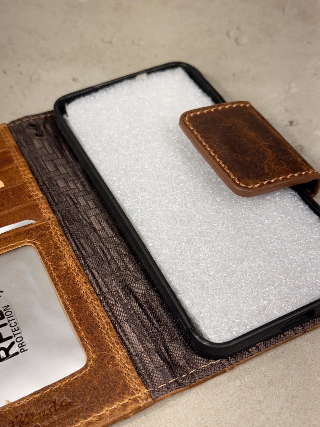 Handmade Leather Google Pixel Wallet Case: Vintage  Design