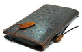 Genuine Leather Wallet Case: Vintage Book Style, Card Slots Motorola