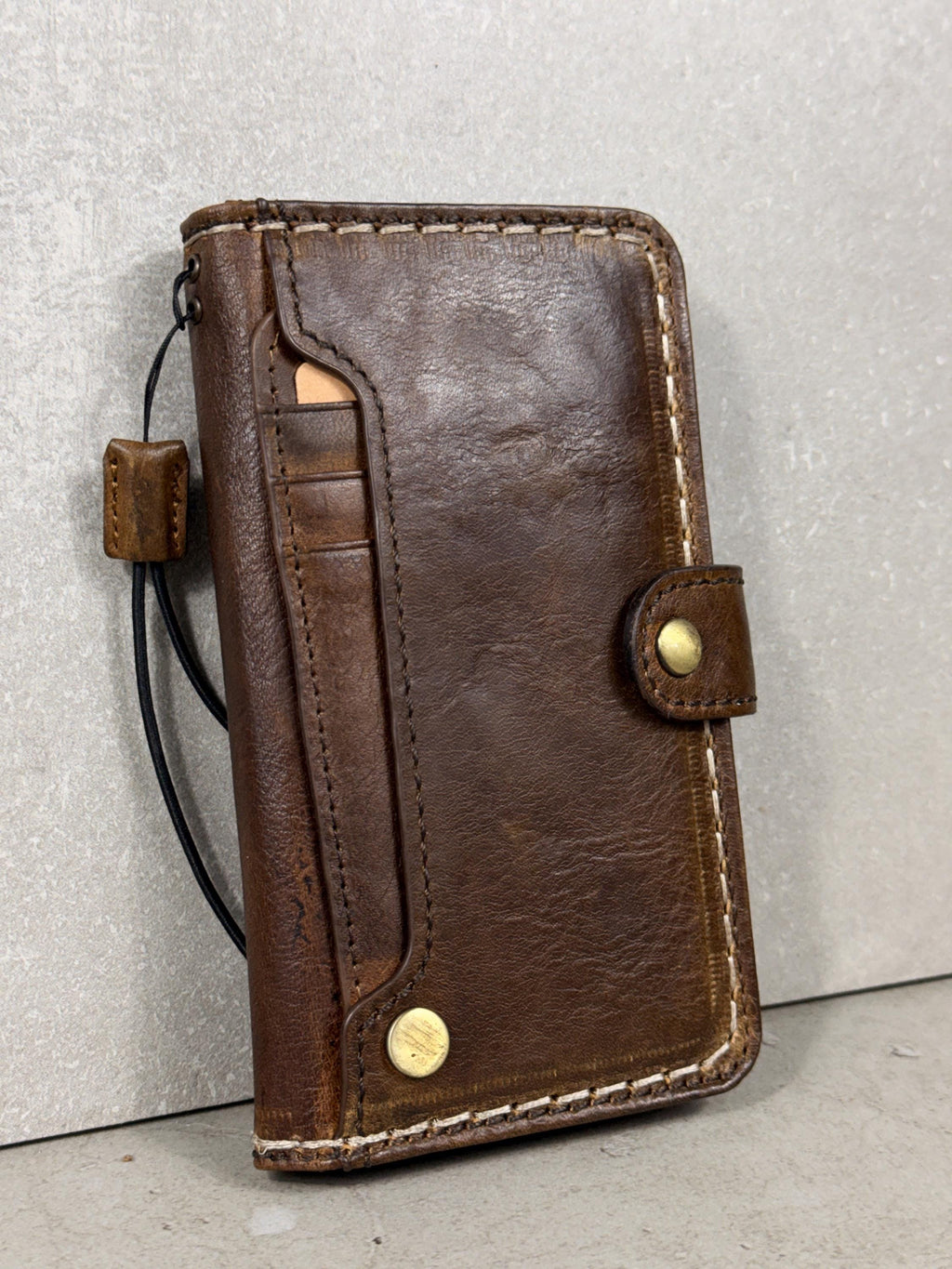Vintage Book Style Leather iPhone Wallet Case