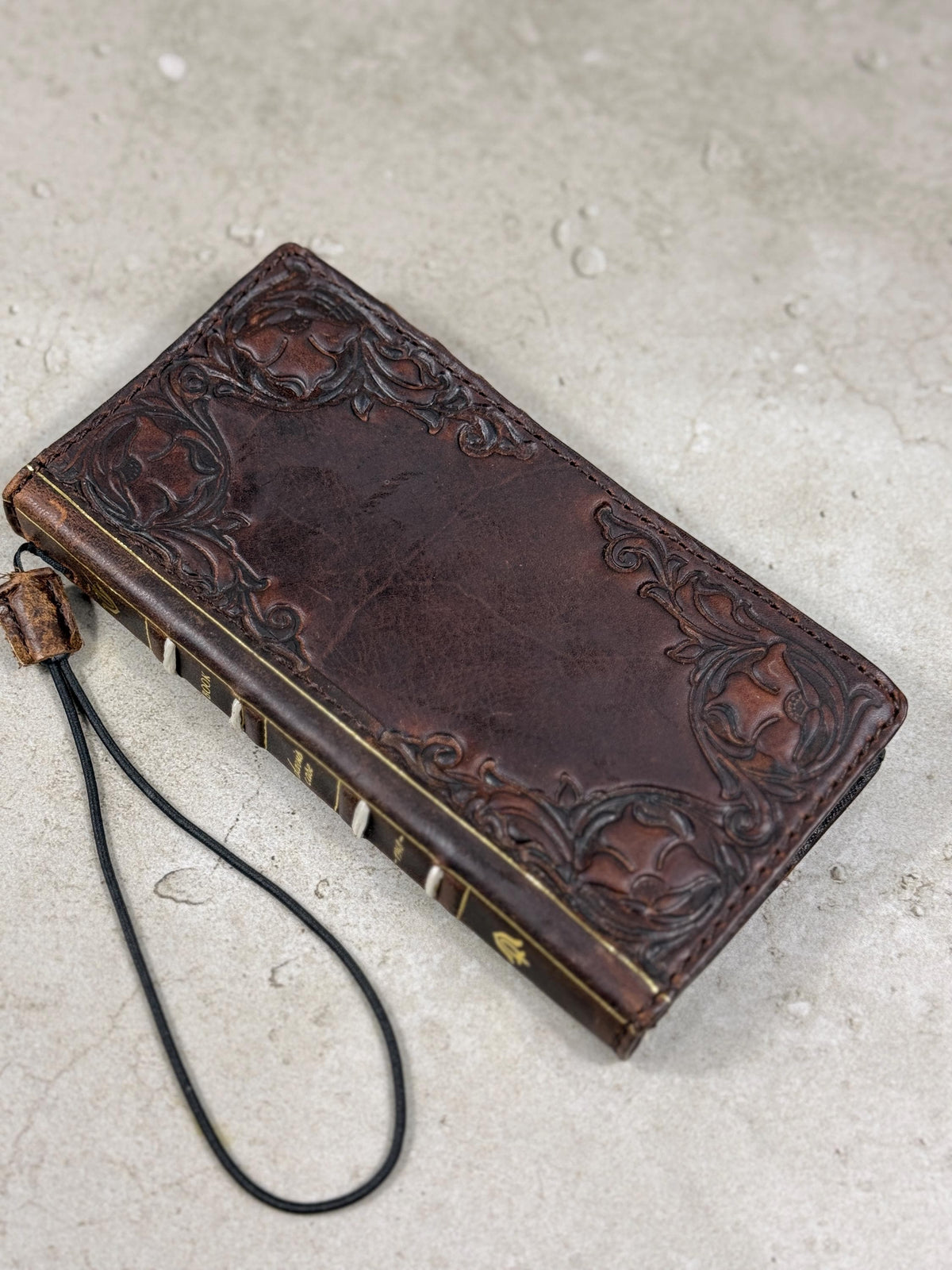Vintage Book Style Leather iPhone Wallet Case 17