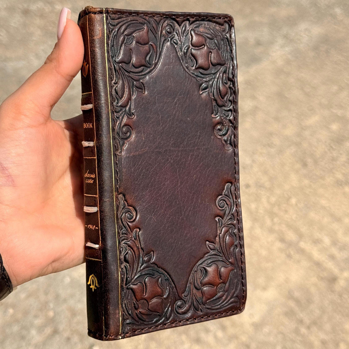 Vintage Book Style Leather iPhone Wallet Case 17