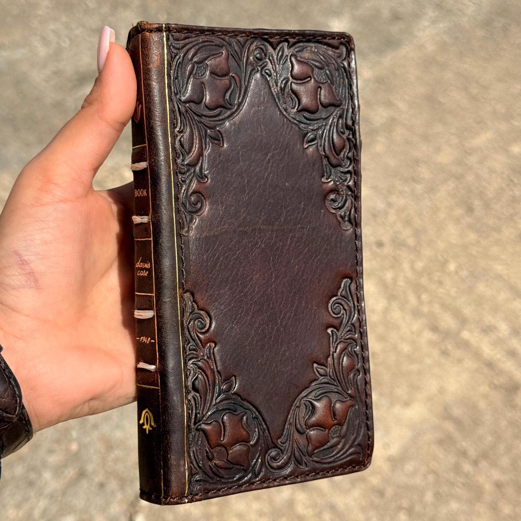 Vintage Book Style Leather iPhone Wallet Case 17