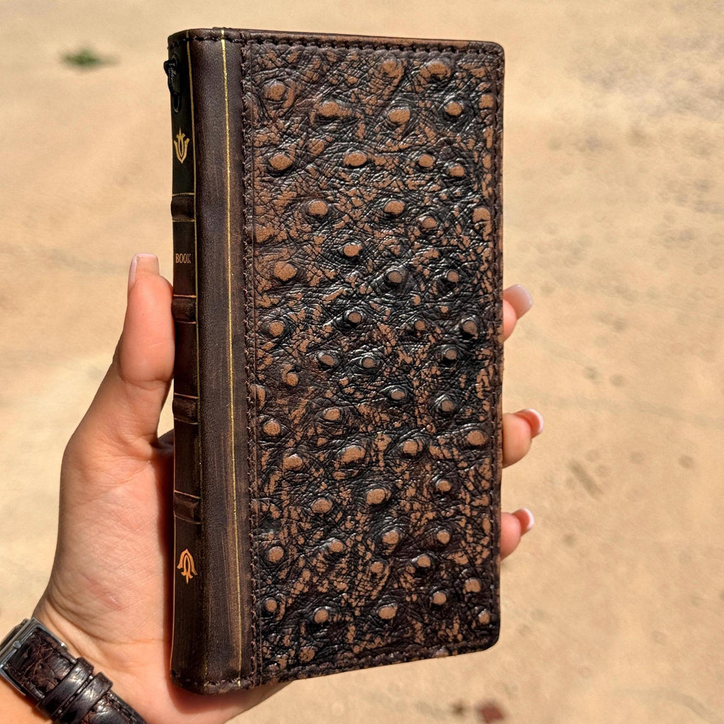Handmade Leather iPhone Case: Vintage Book Style, Full Grain Leather 17