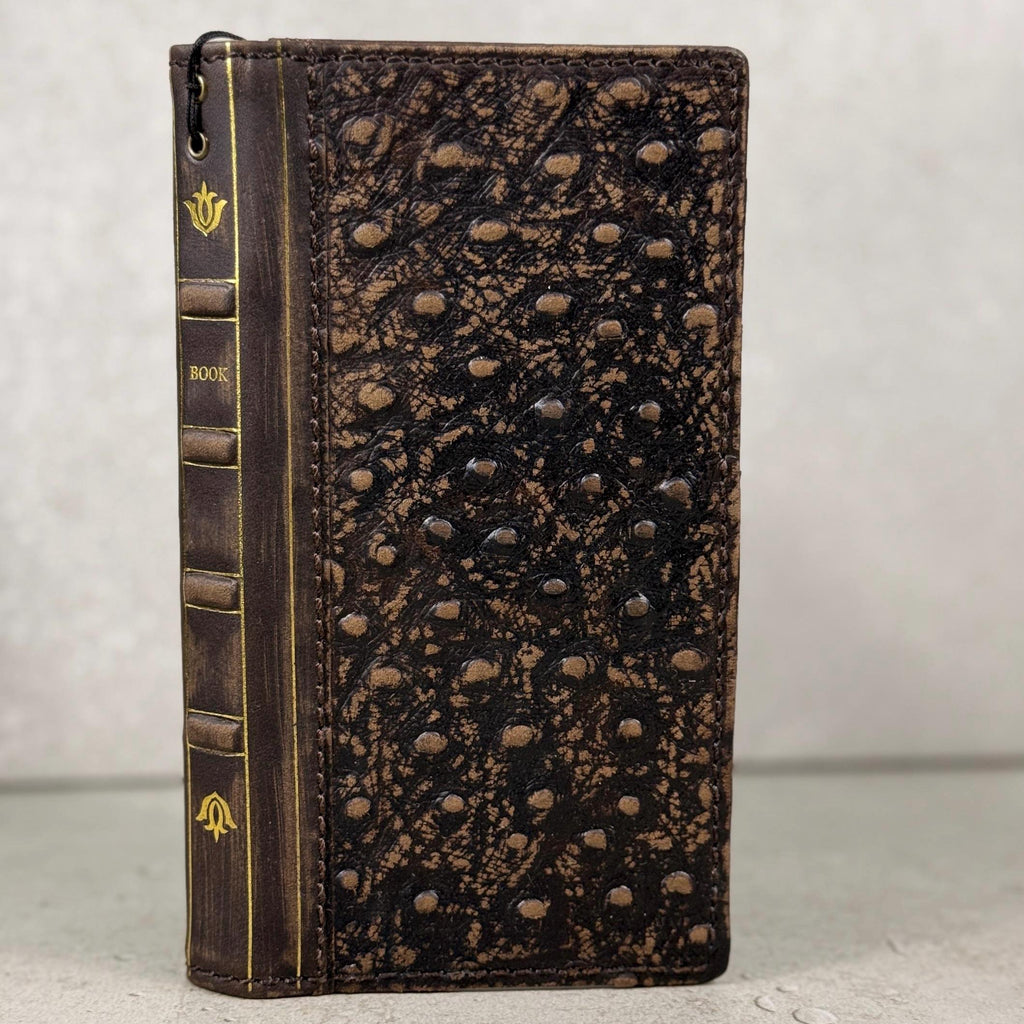 Handmade Leather iPhone Case: Vintage Book Style, Full Grain Leather 17