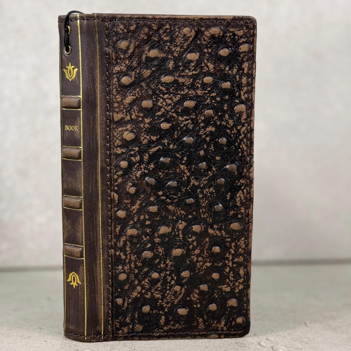 Handmade Leather iPhone Case: Vintage Book Style, Full Grain Leather 17