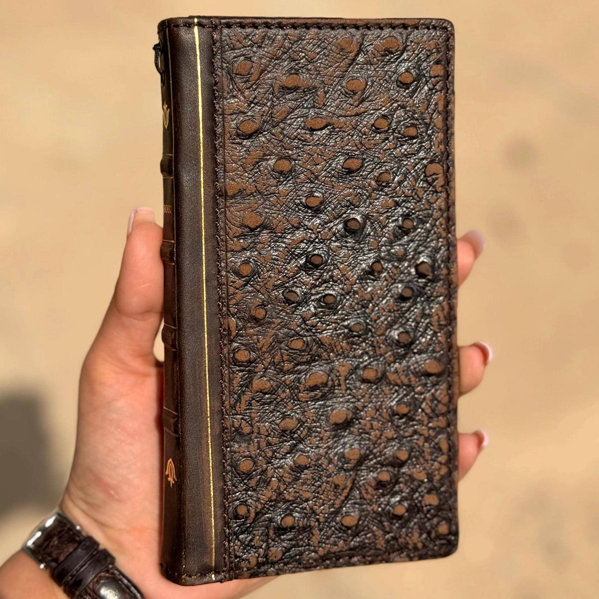 Handmade Leather iPhone Case: Vintage Book Style, Full Grain Leather 17