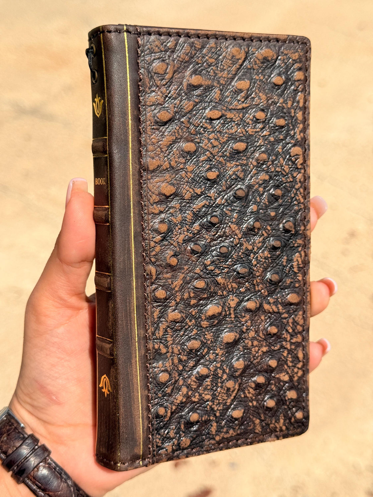 Handmade Leather Wallet Case: Samsung Galaxy, Card Slots, Book Design