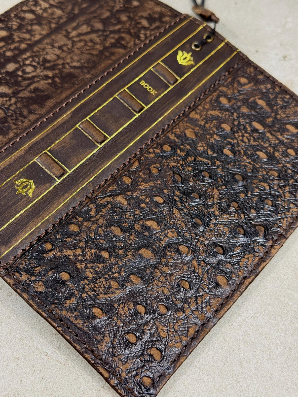 Handmade Leather iPhone Case: Vintage Book Style, Full Grain Leather 17