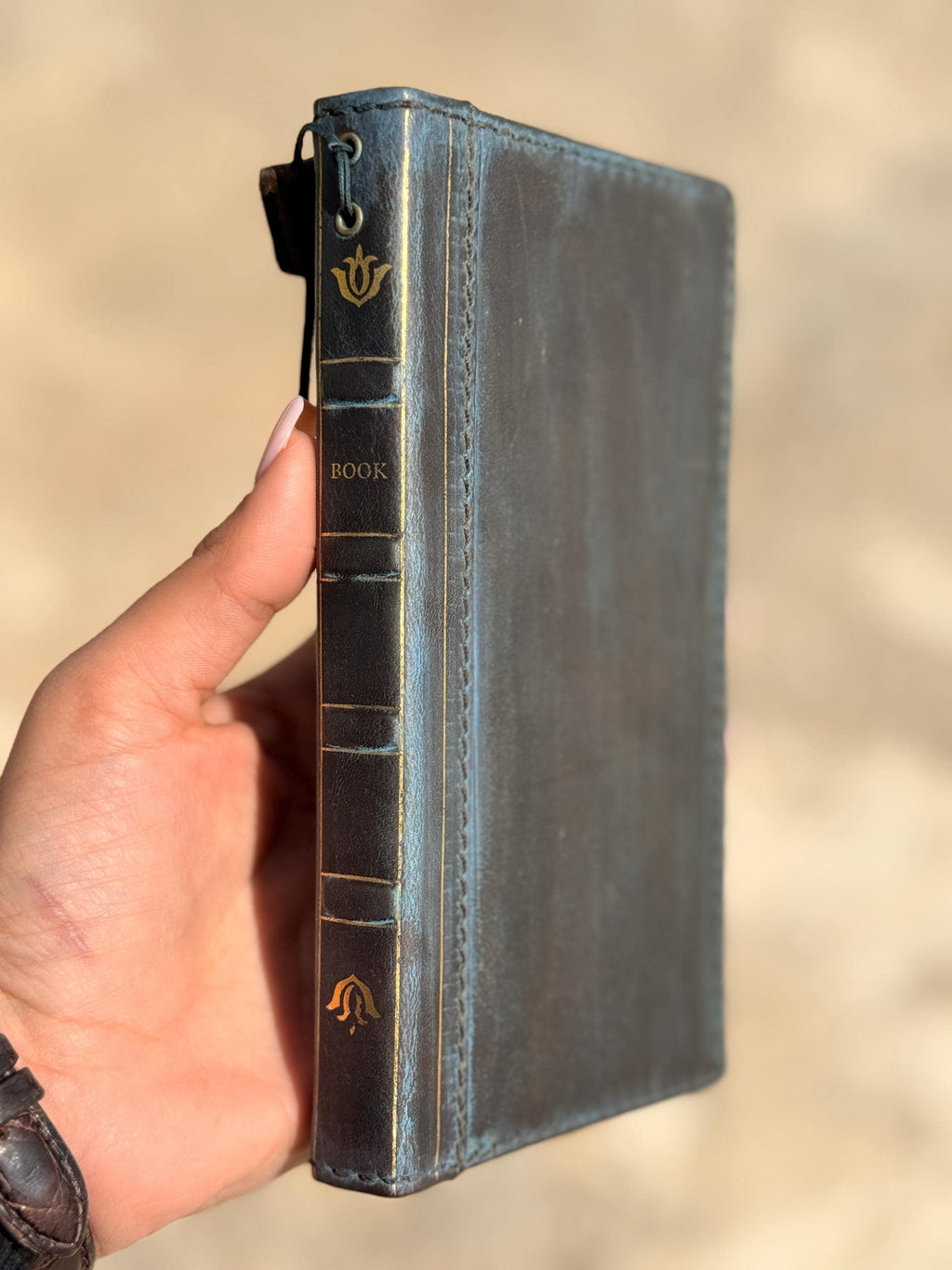 Handmade Leather iPhone Case: Vintage Book Style, Full Grain Leather 17
