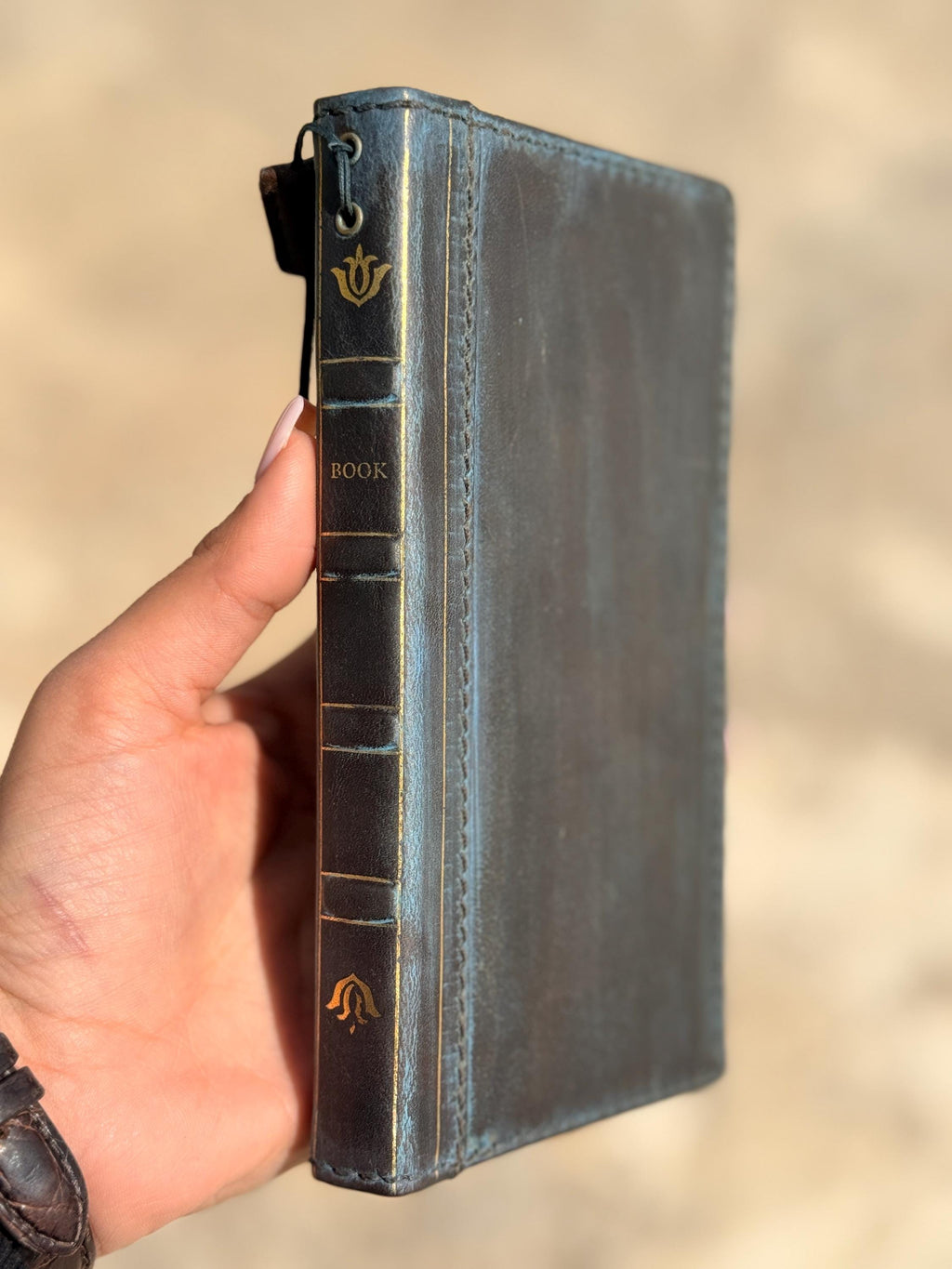 Handmade Leather iPhone Case: Vintage Book Style, Full Grain Leather 17