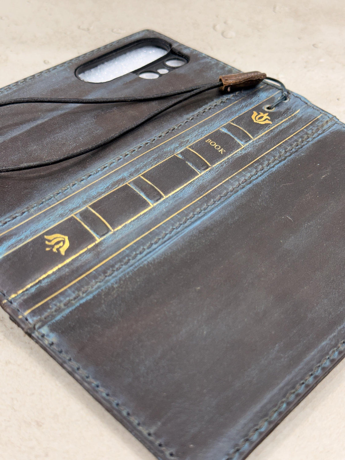 Handmade Leather iPhone Case: Vintage Book Style, Full Grain Leather 17