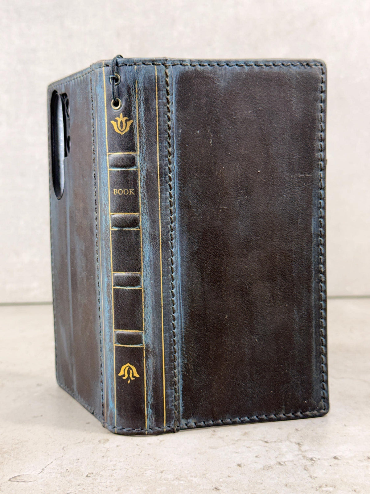 Handmade Leather iPhone Case: Vintage Book Style, Full Grain Leather 17