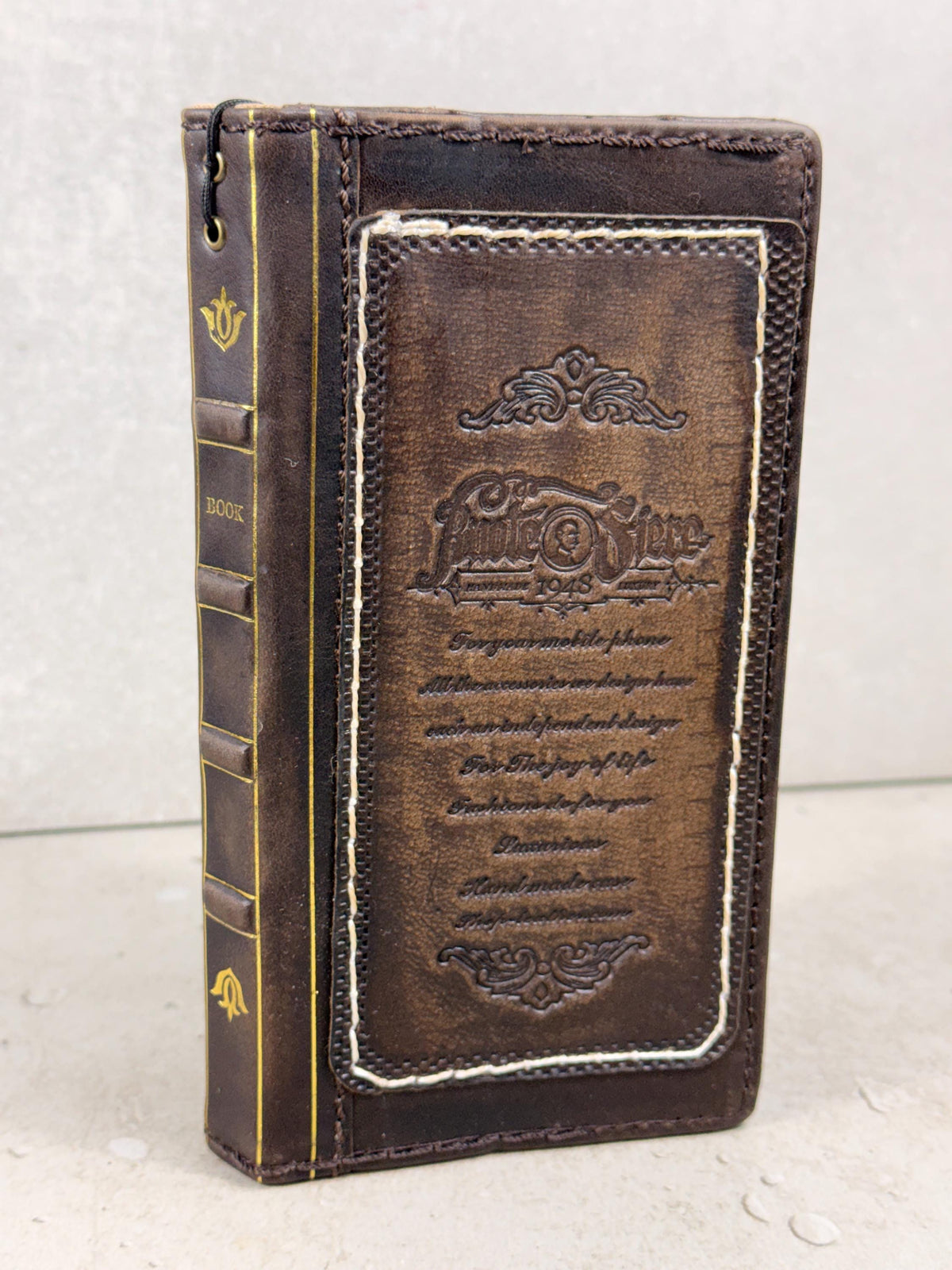 Handmade Leather Book Wallet Case for Galaxy Z Fold