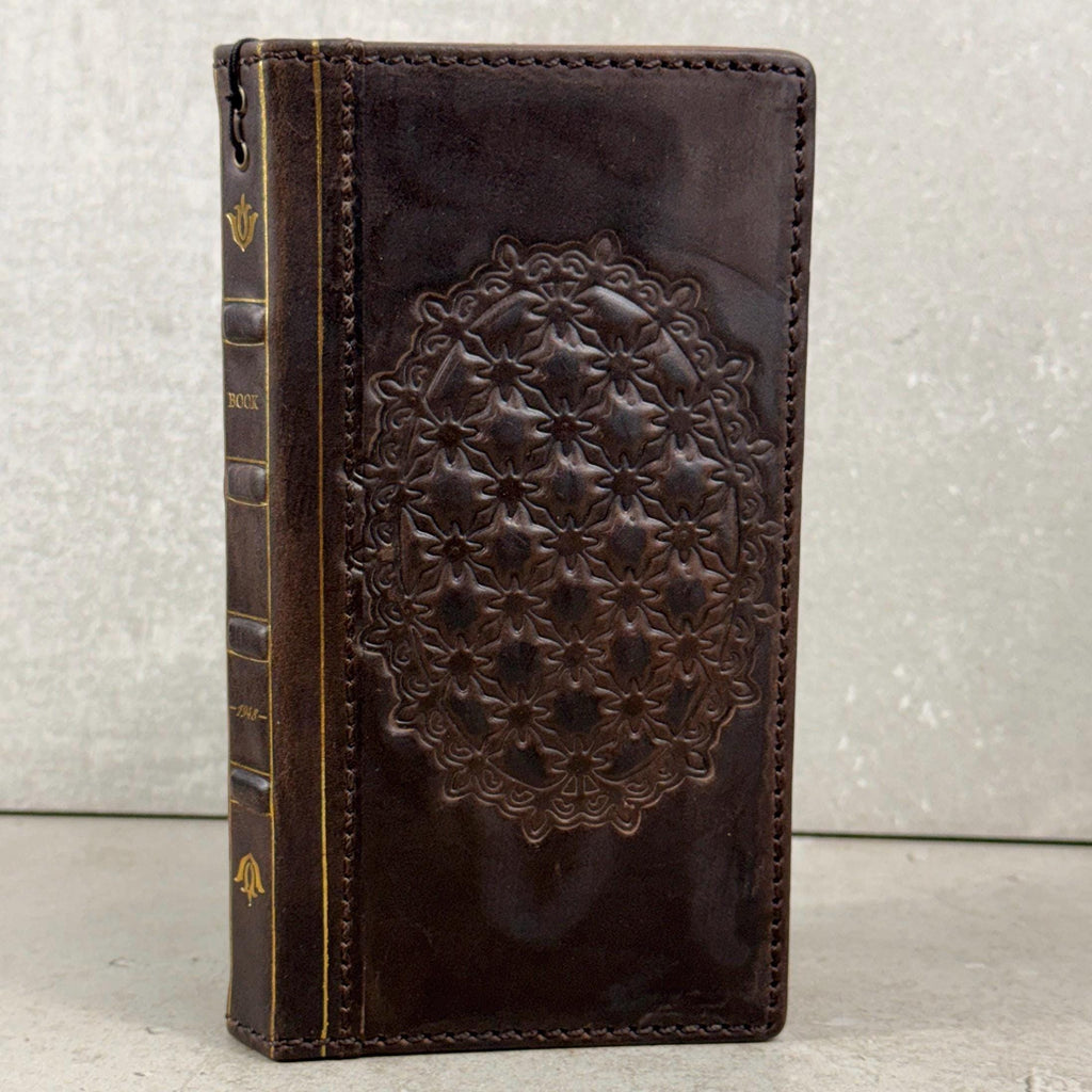 Genuine Leather Wallet Case for Google Pixel: Vintage Book Art Cover