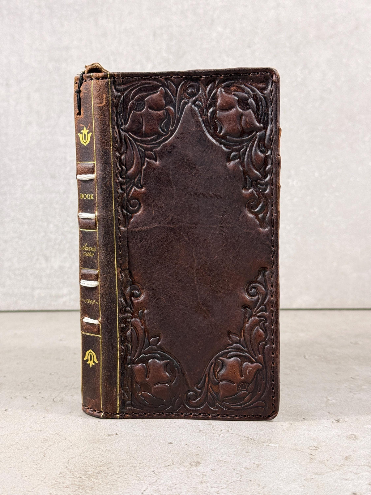 Vintage Book Style Leather iPhone Wallet Case 17