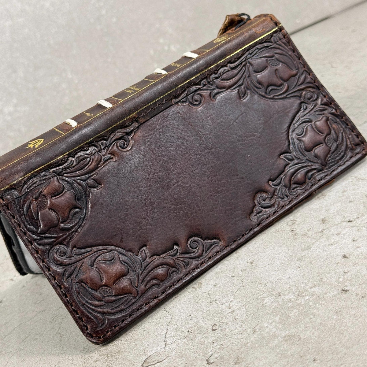 Vintage Book Style Leather iPhone Wallet Case 17