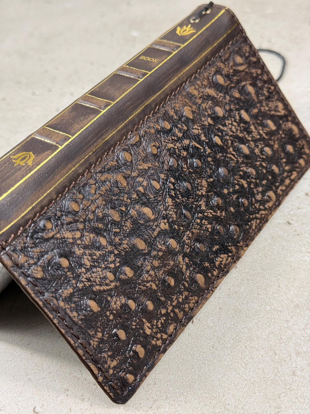 Handmade Leather Wallet Case: Samsung Galaxy, Card Slots, Book Design