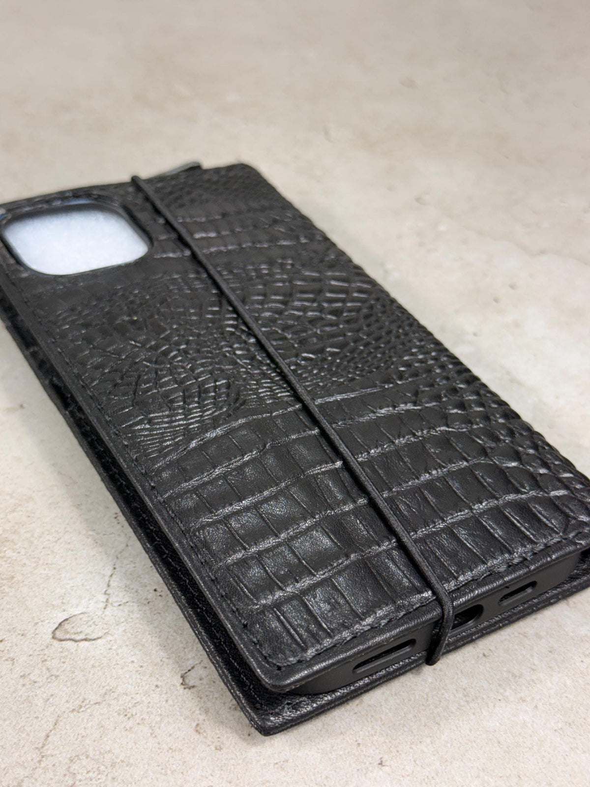 Green Leather iPhone Wallet Case: Handmade Vintage Book Style