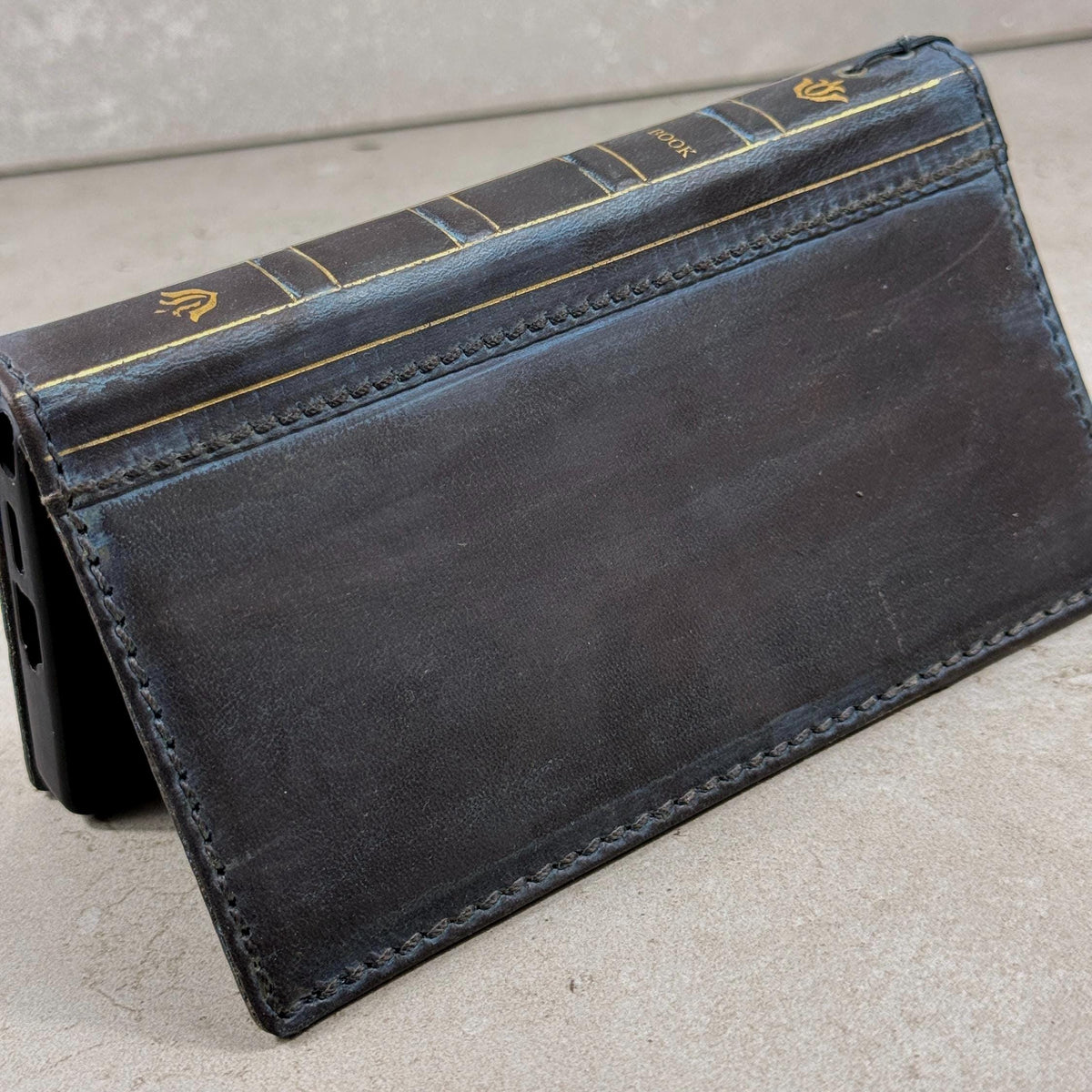 Handmade Leather iPhone Case: Vintage Book Style, Full Grain Leather 17