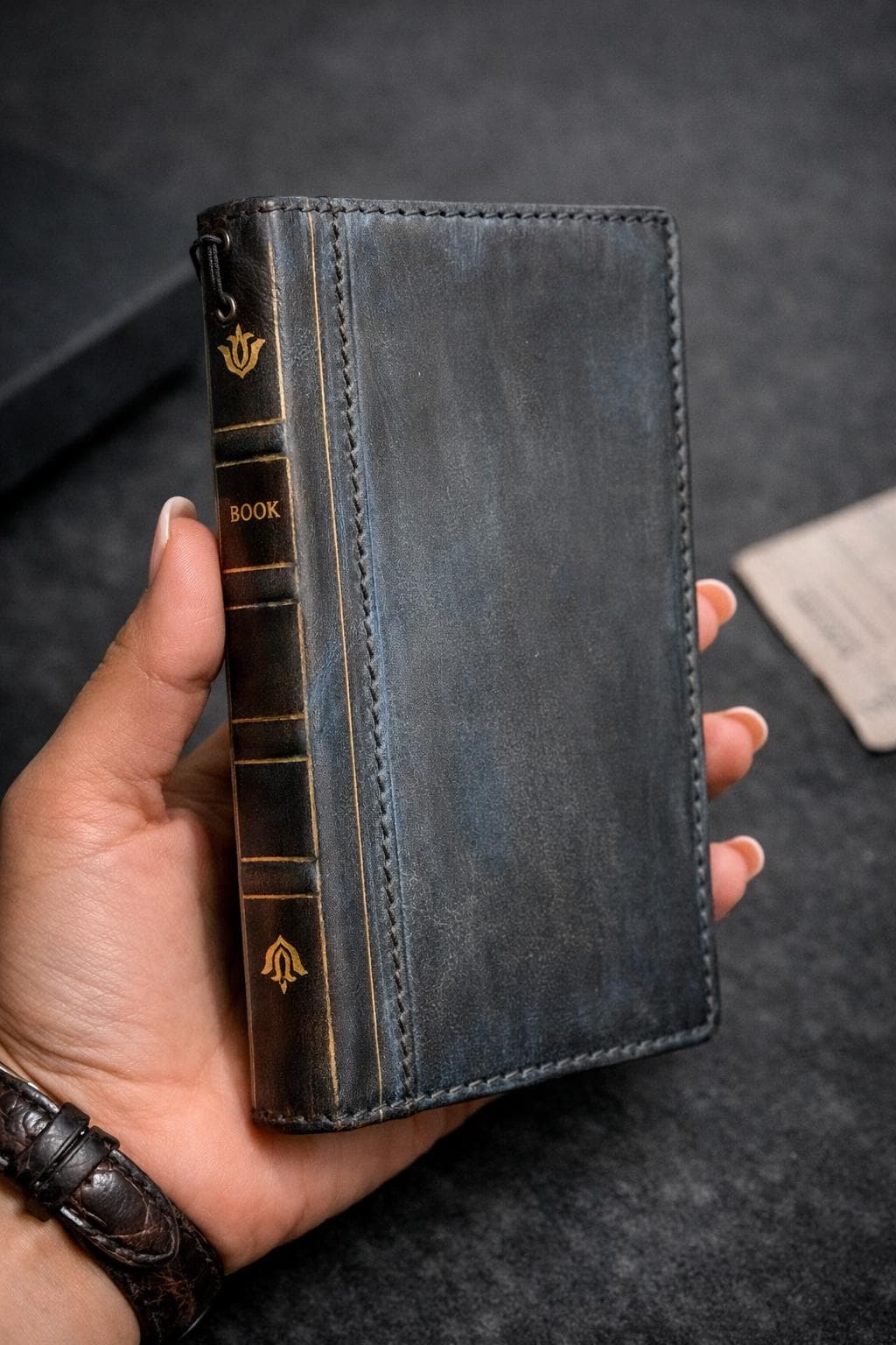Handmade Leather Wallet Phone Case: Galaxy S26 S25 S24