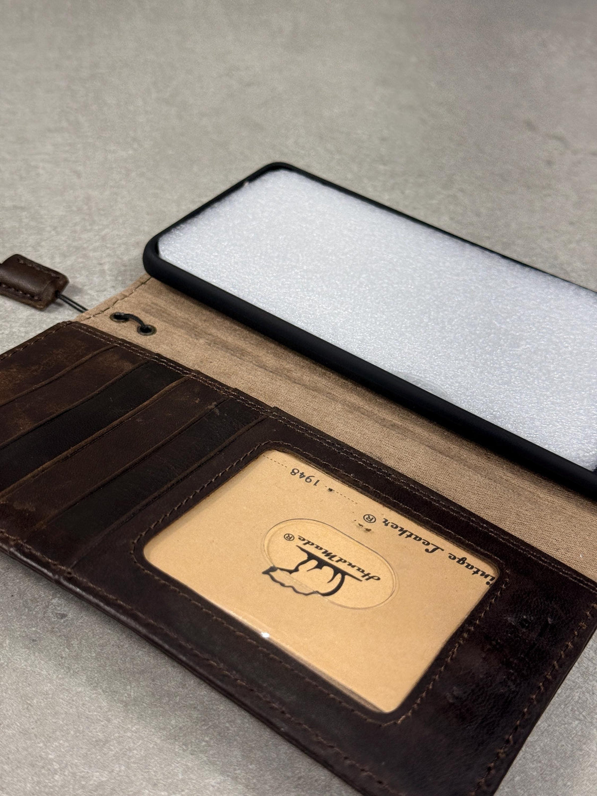 Vintage Book Style Leather iPhone 17 Wallet Case with Card Slots