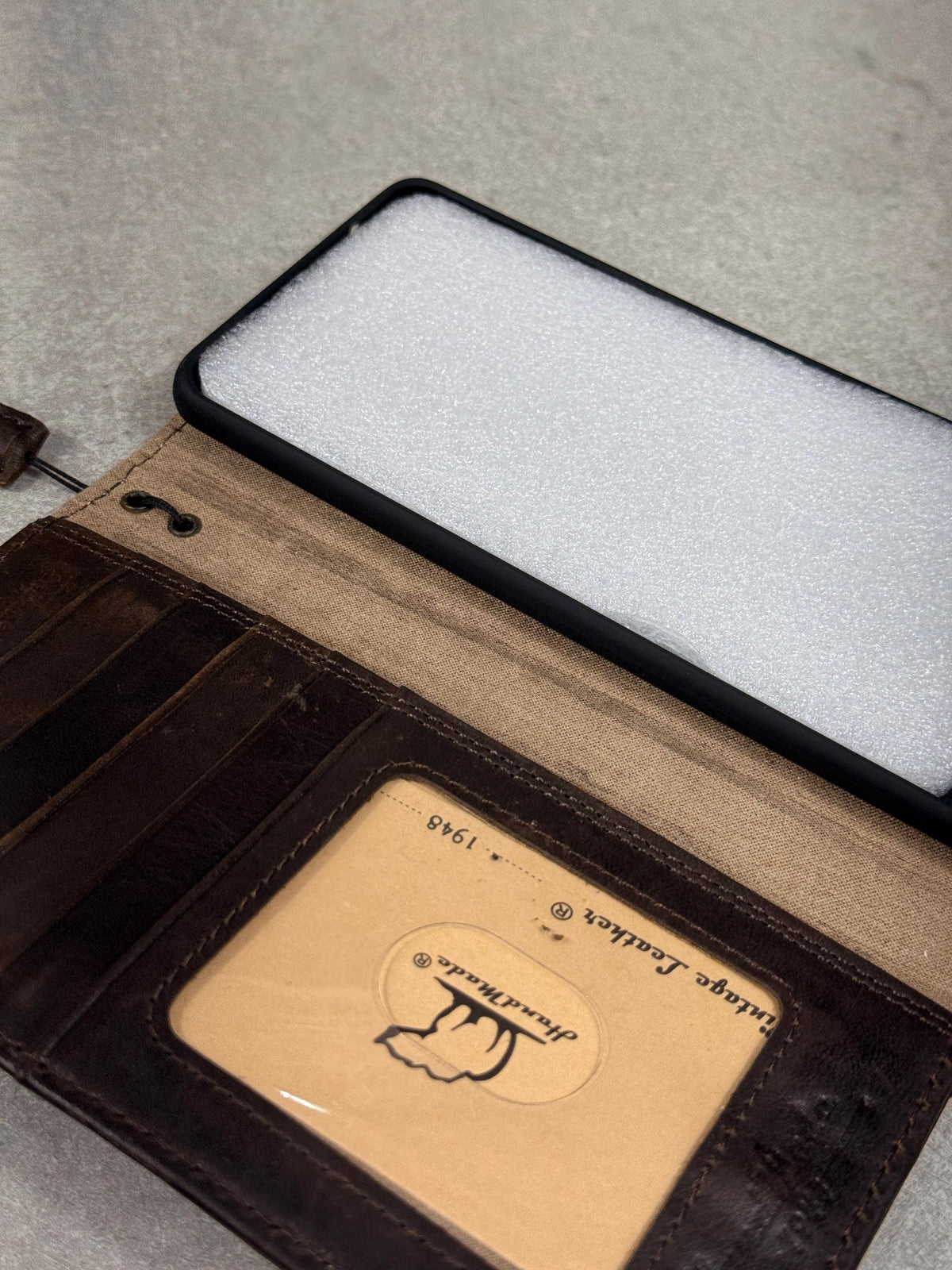 Vintage Book Style Leather iPhone 17 Wallet Case with Card Slots