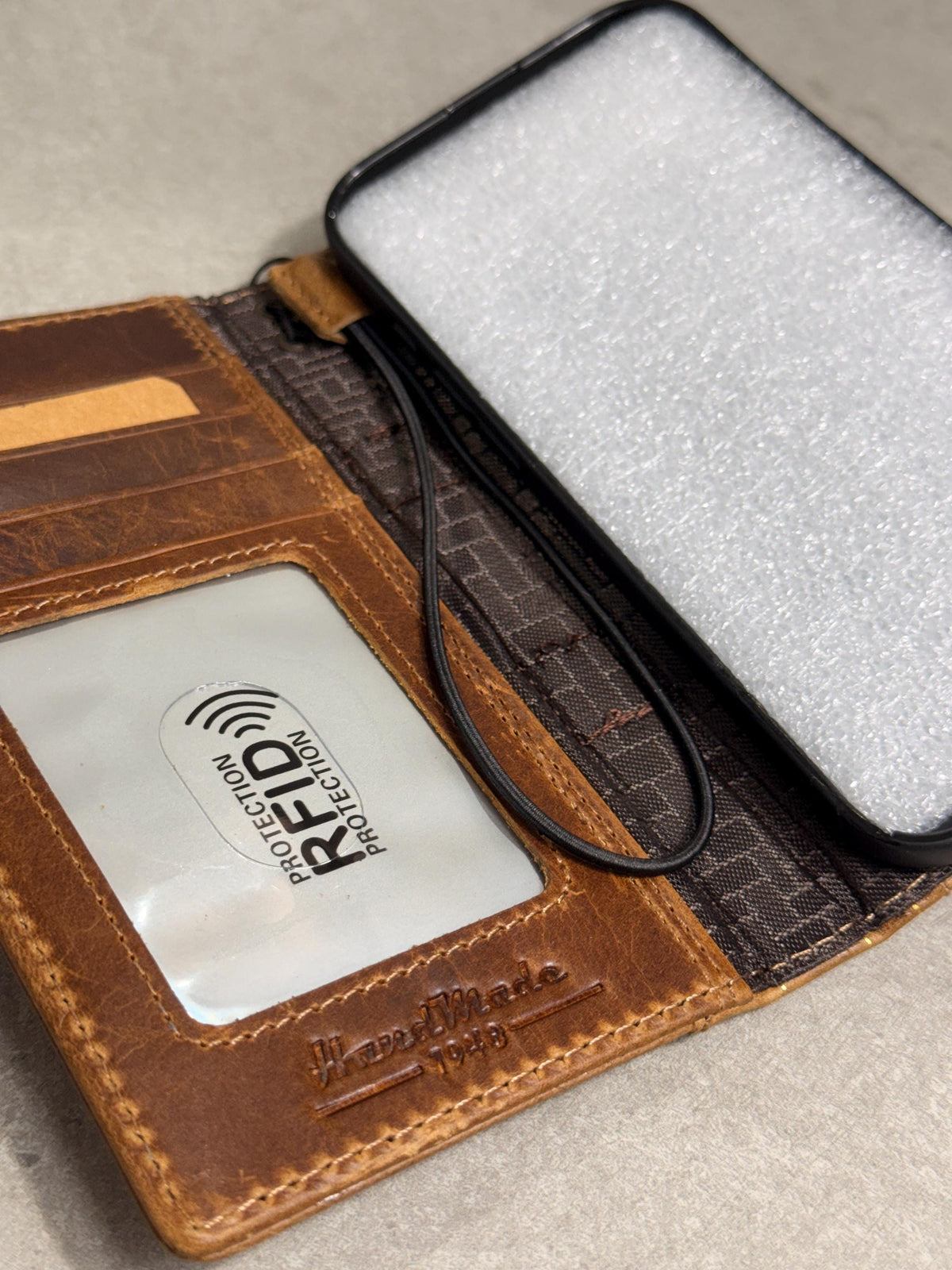 Leather Book Wallet Case for iPhone: Card Slots, Bible Style 17