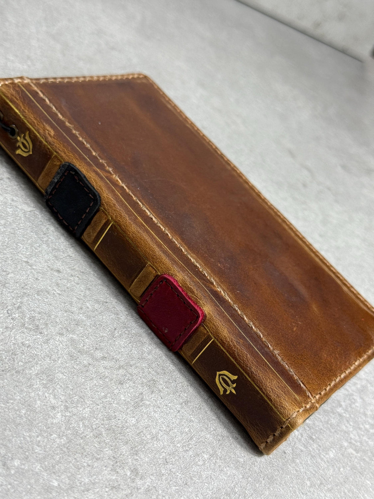 Leather Book Wallet Case for iPhone: Card Slots, Bible Style 17